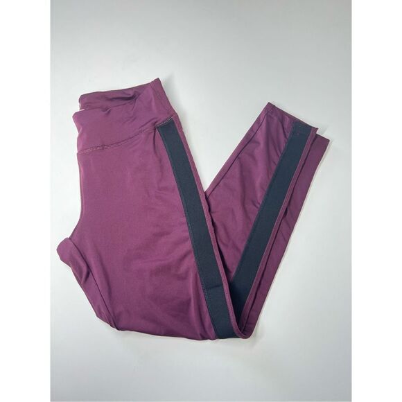 Crivit Athletic Leggings High Rise Purple Black Size M - Picture 1 of 7